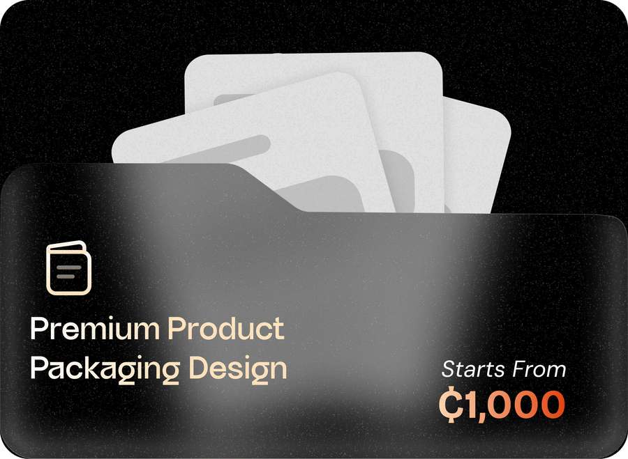 Packaging Design package card — from ₵1,000 per SKU