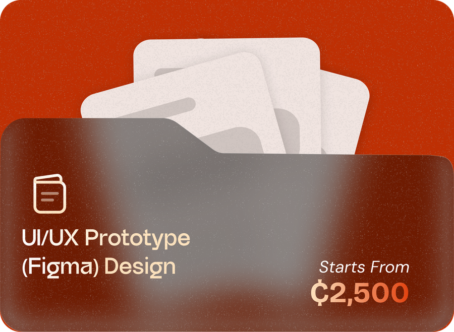 High-Fidelity UI/UX Prototype package card — from ₵2,500